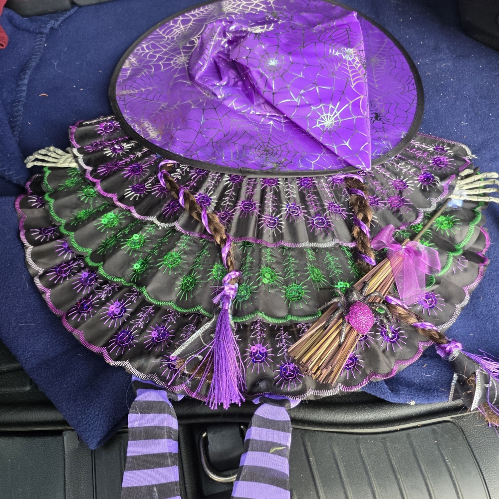 SOLD.  Mystical Purple and Green Witch Costume Set